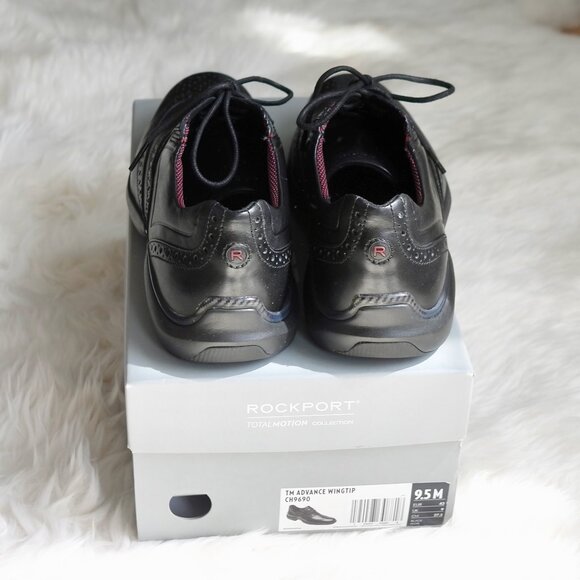 Rockport NEW Men's Total Motion Advance Wingtip Oxford Leather Black CH9690 9.5M - Picture 6 of 15